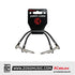 Kirlin PSK2-243 /BK 6 Inch Patch Cable Right Angle L Mono Plug For Electric Guitar Effect Pedal - 2 Pack