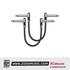 Kirlin PSK2-243 /BK 6 Inch Patch Cable Right Angle L Mono Plug For Electric Guitar Effect Pedal - 2 Pack