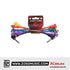 Kirlin I6-243 /6 6 Inch Colorful Patch Cable Right Angle L Mono Plug For Electric Guitar Effect Pedal - 6 Pack