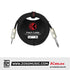 Kirlin AP-464PRL 3 Meter 1/4 Inch to 3.5mm TRS Balance Stereo Audio Cable for Headphone Speaker or Interface - Black