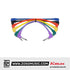 Kirlin I6-243 /6 6 Inch Colorful Patch Cable Right Angle L Mono Plug For Electric Guitar Effect Pedal - 6 Pack