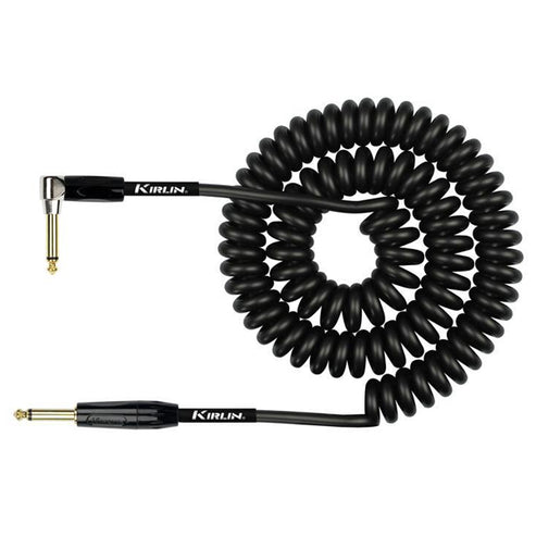 Kirlin IPK-222BFGL /BKE 10 Meter Premium Coil L Right Angle Gold Plated Instrument CableL Right Angle Gold Plated Instrument Cable (Copy)