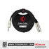 Kirlin AP-493PRL 3 Meter XLR Male to 3.5mm TRS Plug Original Single Patch Microphone Mic Cable - Black