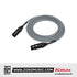 Kirlin MPQ-220BG /GA 3 Meter Stage Microphone Cable Metal Connector XLR Male to XLR Female Mic Cable - Gray