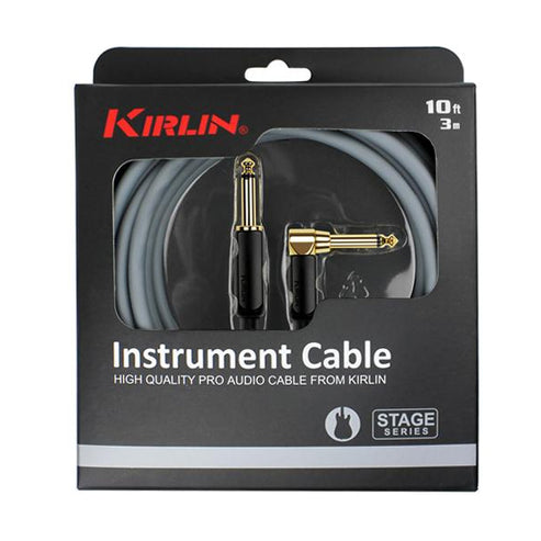 Kirlin IP-182BEGL /GA Stage L Right Angle Gold Plated Instrument Cable