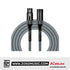 Kirlin MPQ-220BG /GA 3 Meter Stage Microphone Cable Metal Connector XLR Male to XLR Female Mic Cable - Gray