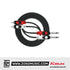 Kirlin LGA-404 2 Meter Dual RCA To 1/4 Inch Mono Plug LightGear Dual Patch interconnect Cable Adapter Black