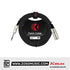 Kirlin MP-483PR 3 Meter XLR Male to 1/4 Inch TRS Audio Plug Monitor Speaker Cable - Black