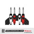 Kirlin LGA-406 2 Meter Dual 1/4 Inch Mono Plug LightGear Audio Patch Interconnect Cable Black