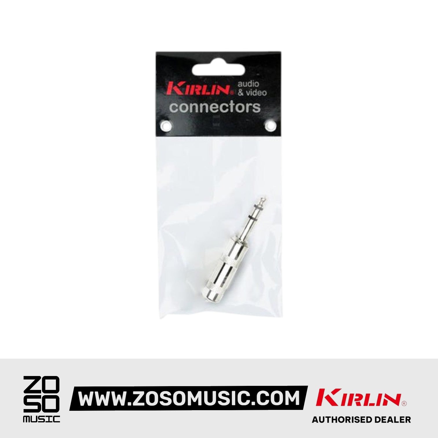 Kirlin CV-2407 1/4 Inch TRS Straight Stereo Plug for Cable Soldering Contact Head - Each