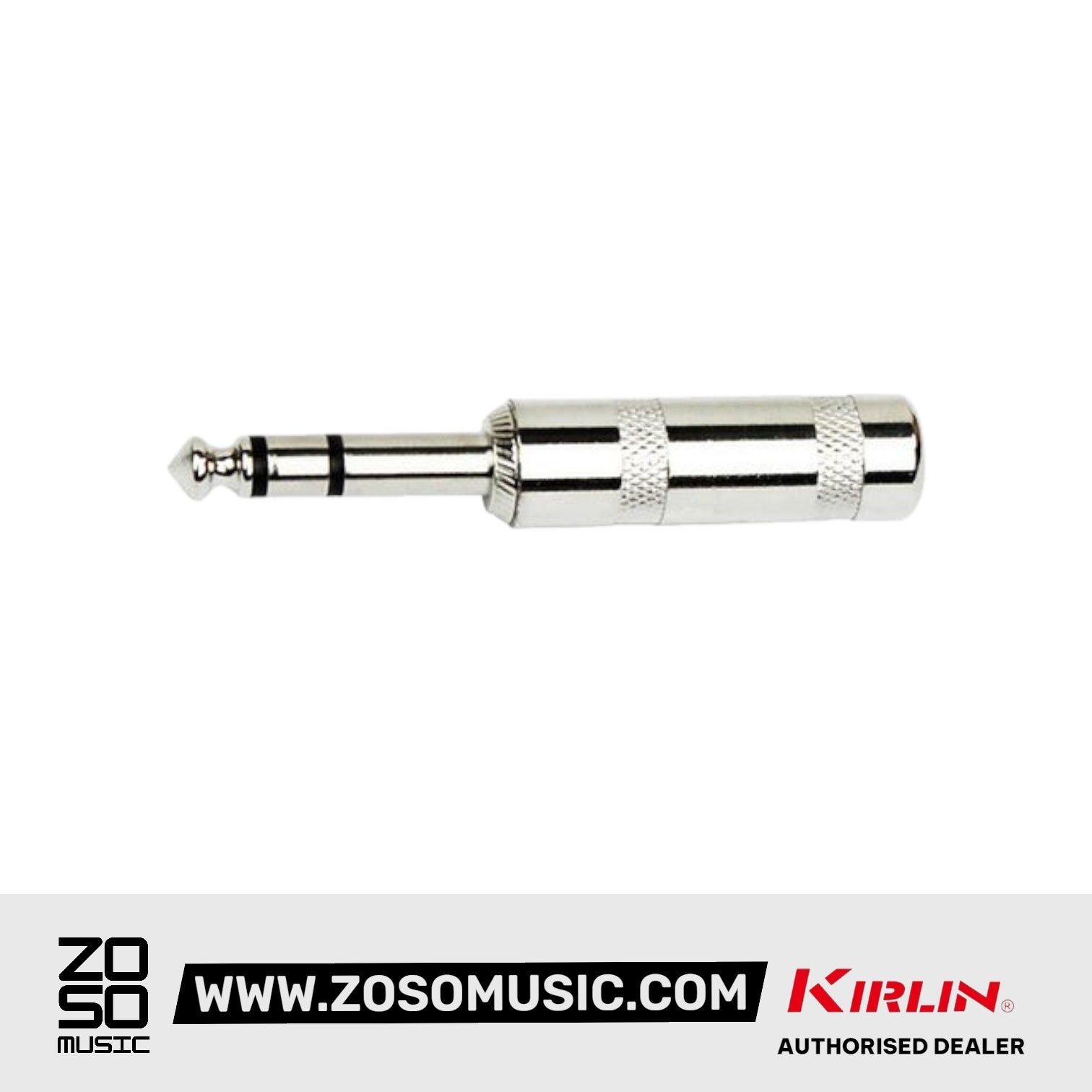 Kirlin CV-2407 1/4 Inch TRS Straight Stereo Plug for Cable Soldering Contact Head - Each