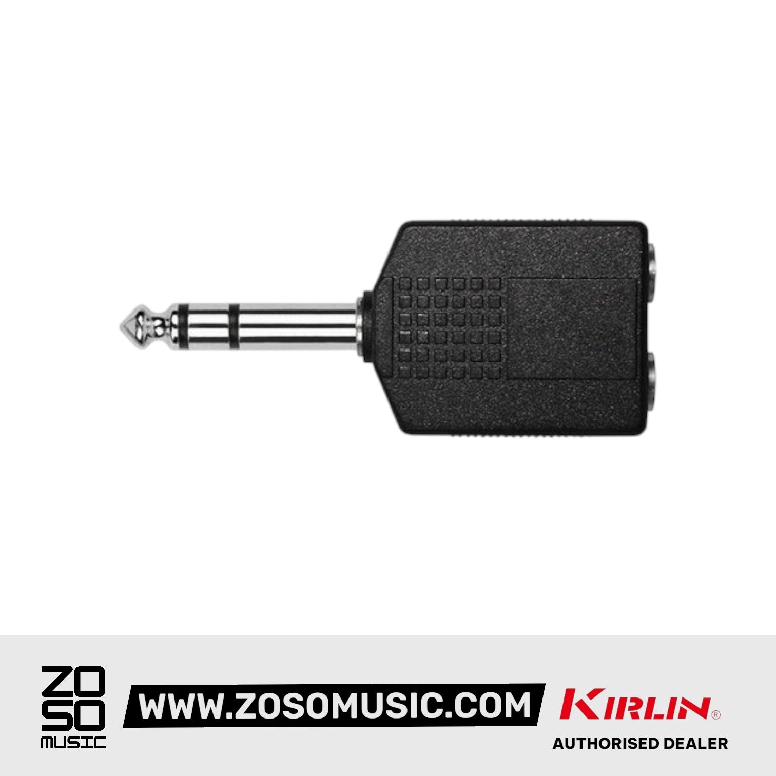 Kirlin 2654 Adapter 1/4 Inch TRS Male to Dual 1/4 Inch TRS Female Nickel Plated Audio Jack