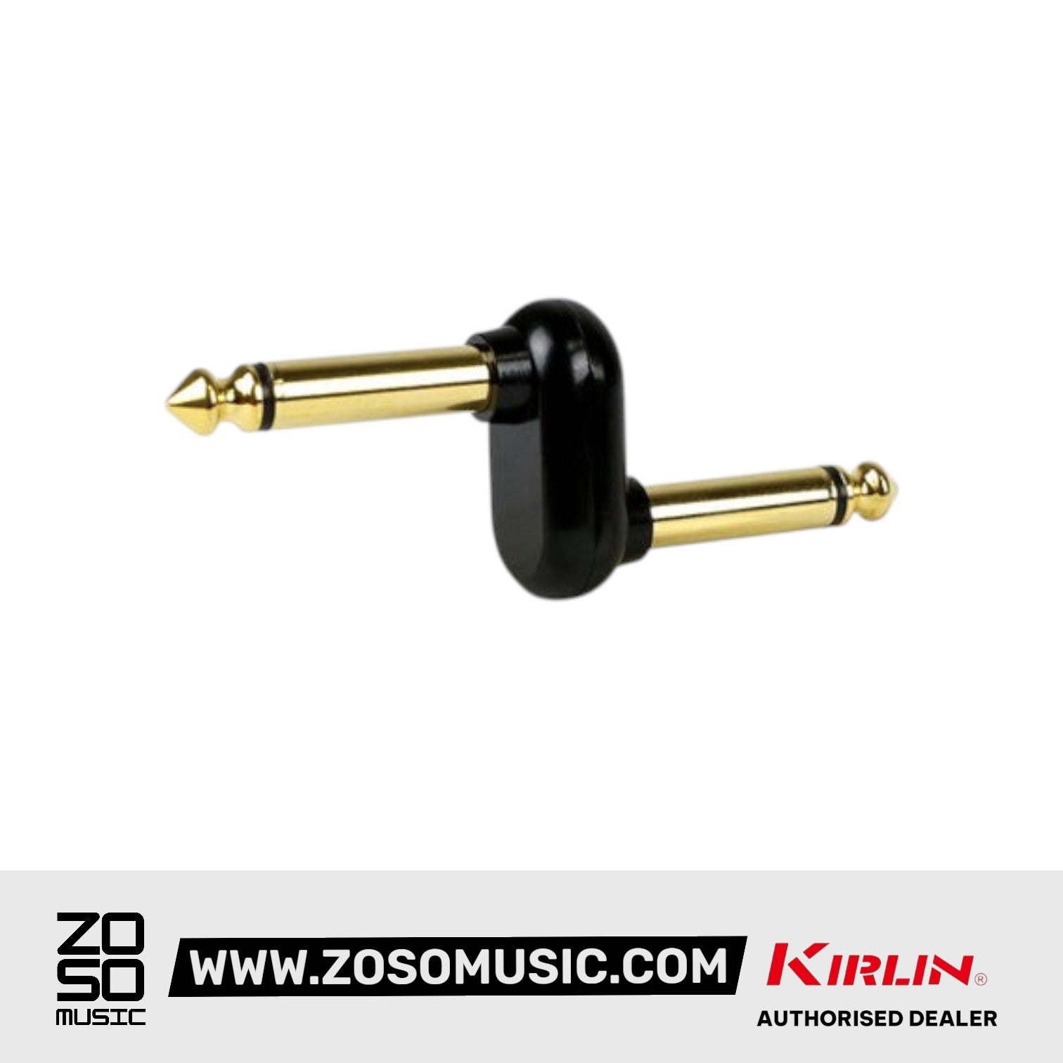 Kirlin 2631BGZ Adapter Double 1/4 Inch Mono Jack Gold Plated for Patch Cable Effect Pedal
