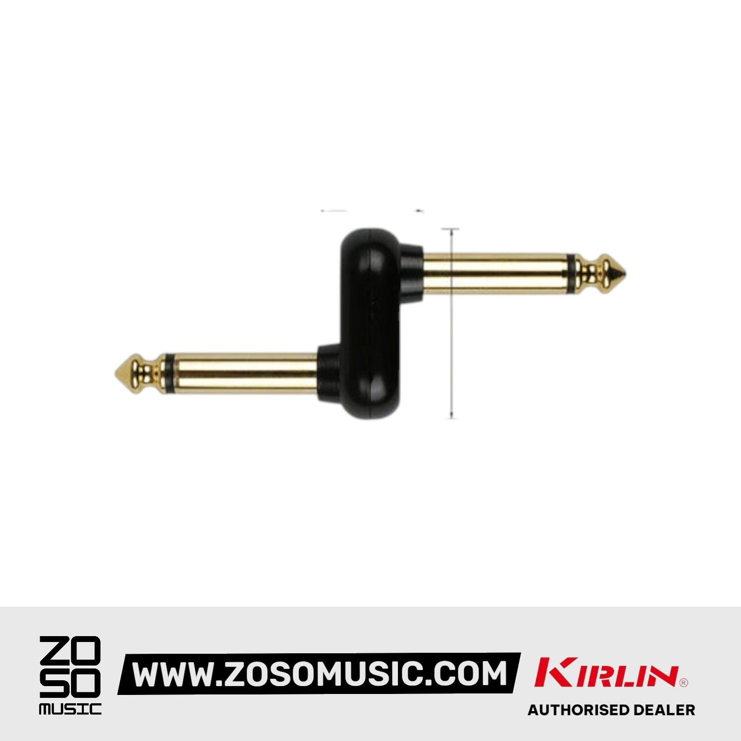 Kirlin 2631BGZ Adapter Double 1/4 Inch Mono Jack Gold Plated for Patch Cable Effect Pedal