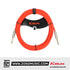 Kirlin Cable IM-201PRG Red Frost Instrument Cable Mono Plug 6 Meter Guitar Cable