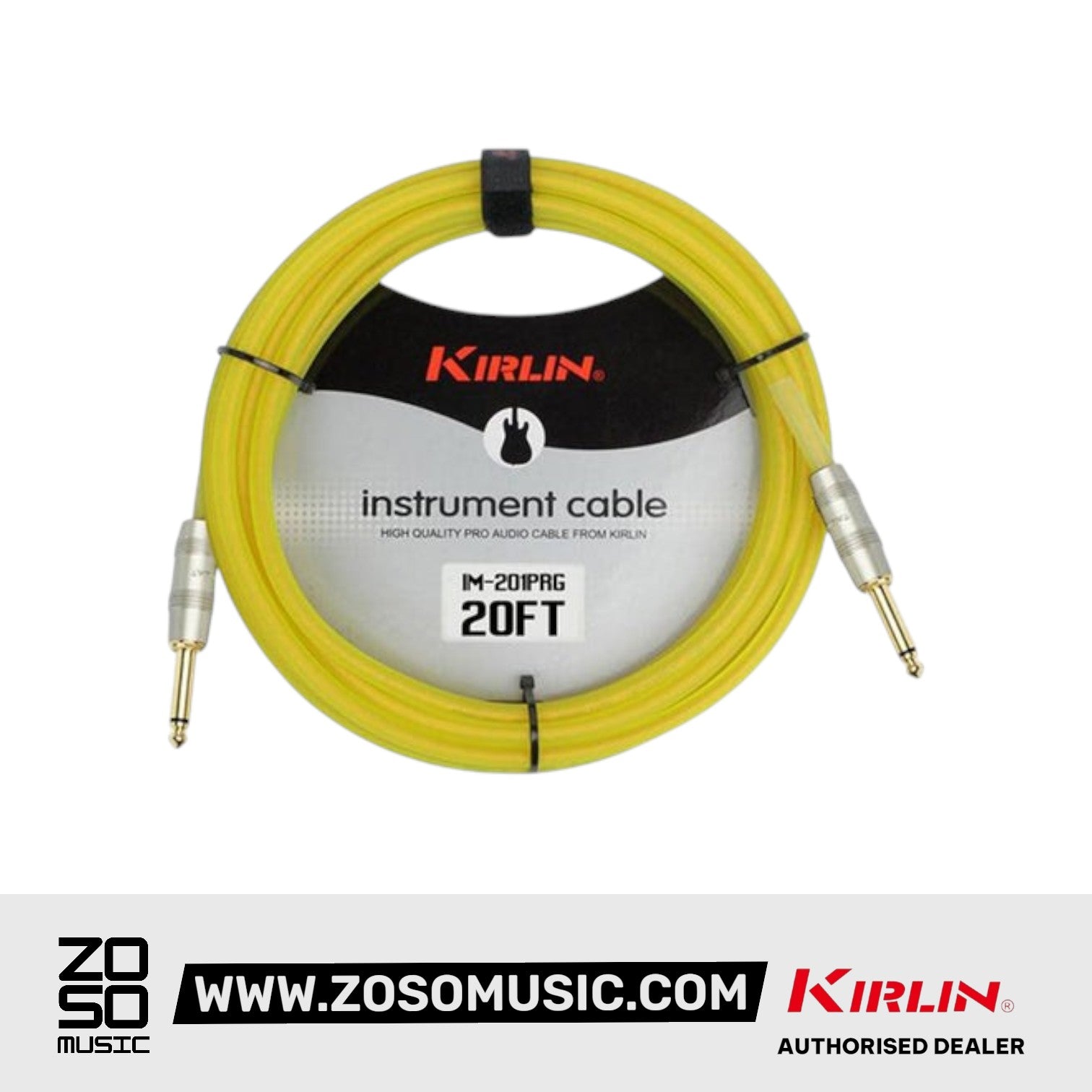 Kirlin Cable IM-201PRG Red Frost Instrument Cable Mono Plug 6 Meter Guitar Cable
