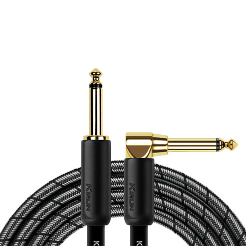 Kirlin IWB-202BEGL Premium Plus Gold Jack Woven Instrument Cable