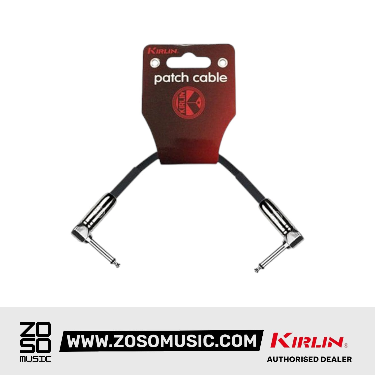 Kirlin IPCC-203PN Right Angle L Patch Cable For Electric Guitar Effect Pedal