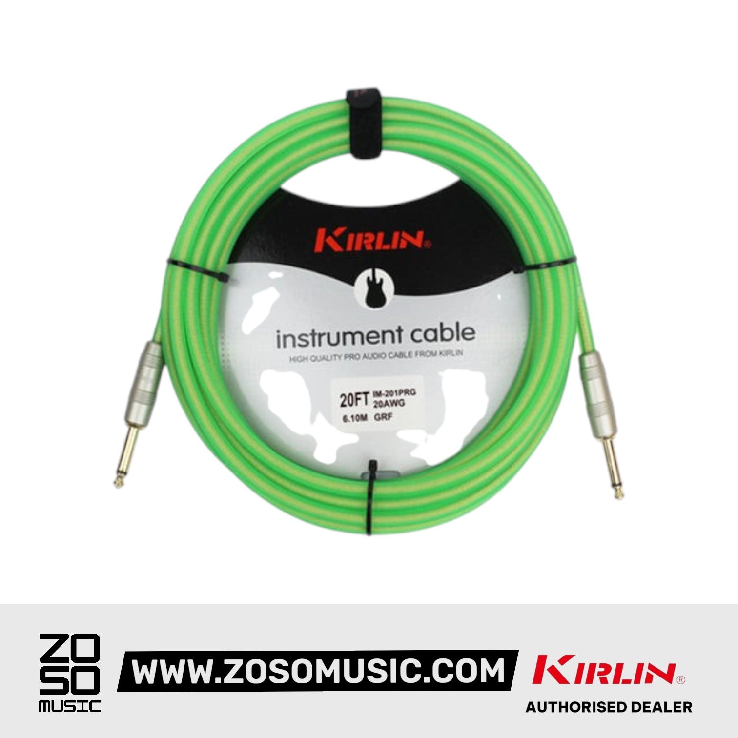 Kirlin Cable IM-201PRG Red Frost Instrument Cable Mono Plug 6 Meter Guitar Cable