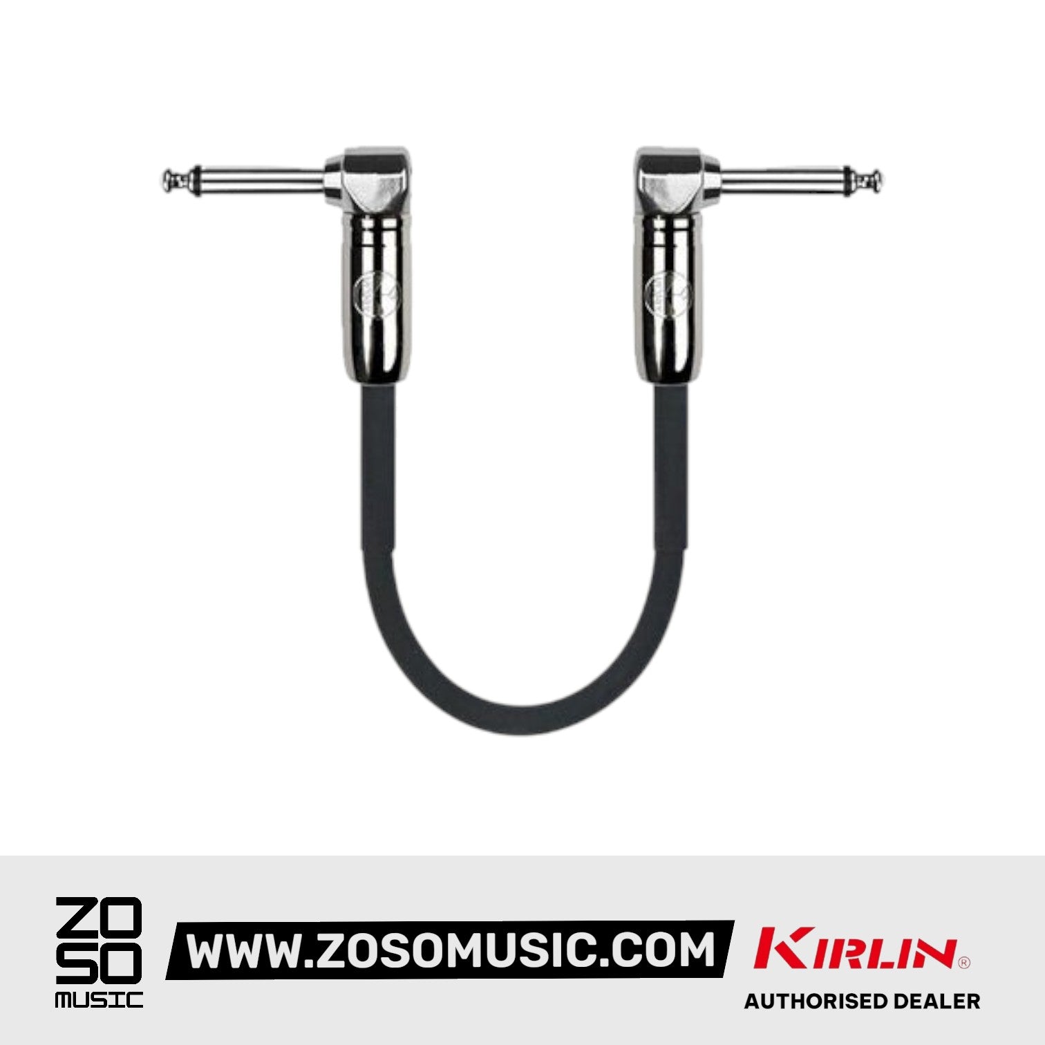 Kirlin IPCC-203PN Right Angle L Patch Cable For Electric Guitar Effect Pedal