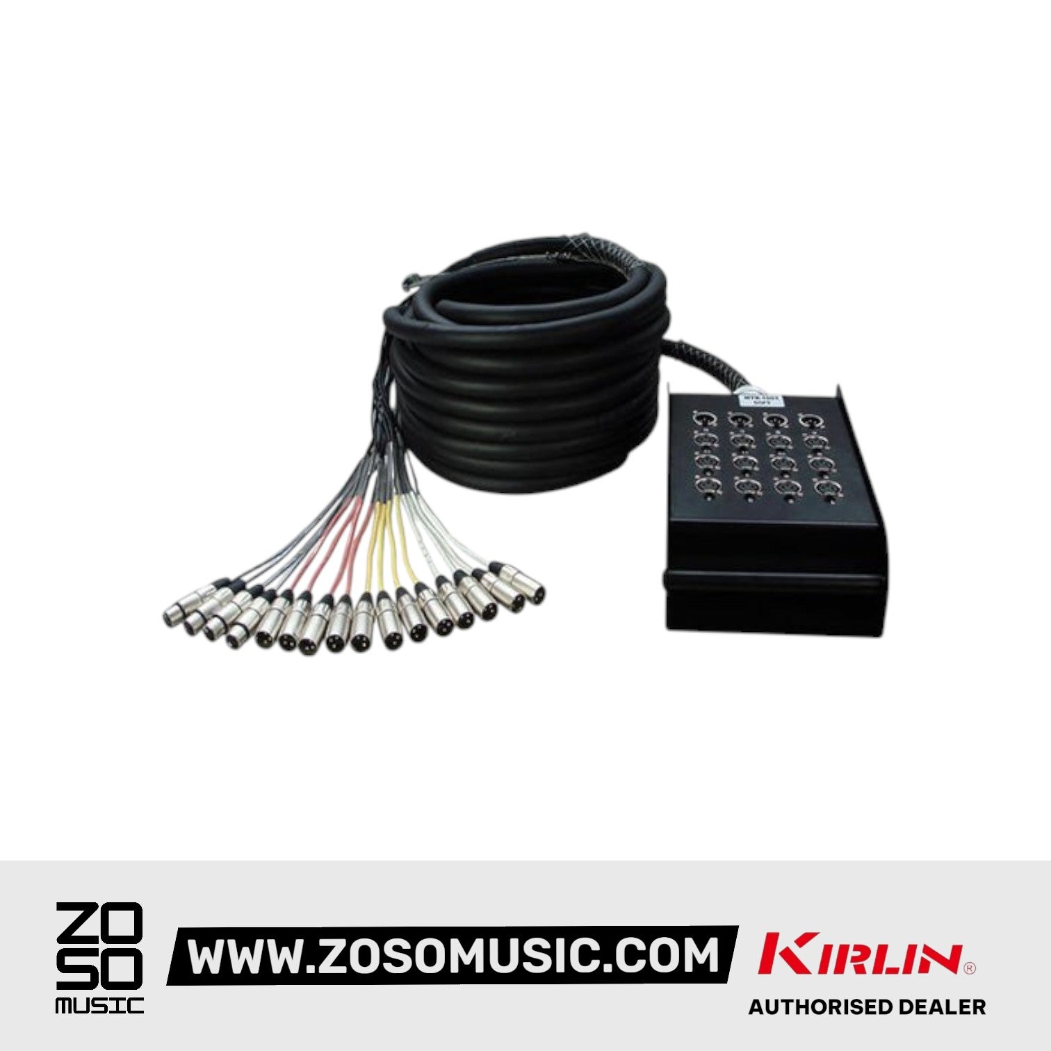 Kirlin MTB-1601 /BK 16 Channel 30 Meter Multi-track Cable XLR Male Female 16 In 16 Out Cable