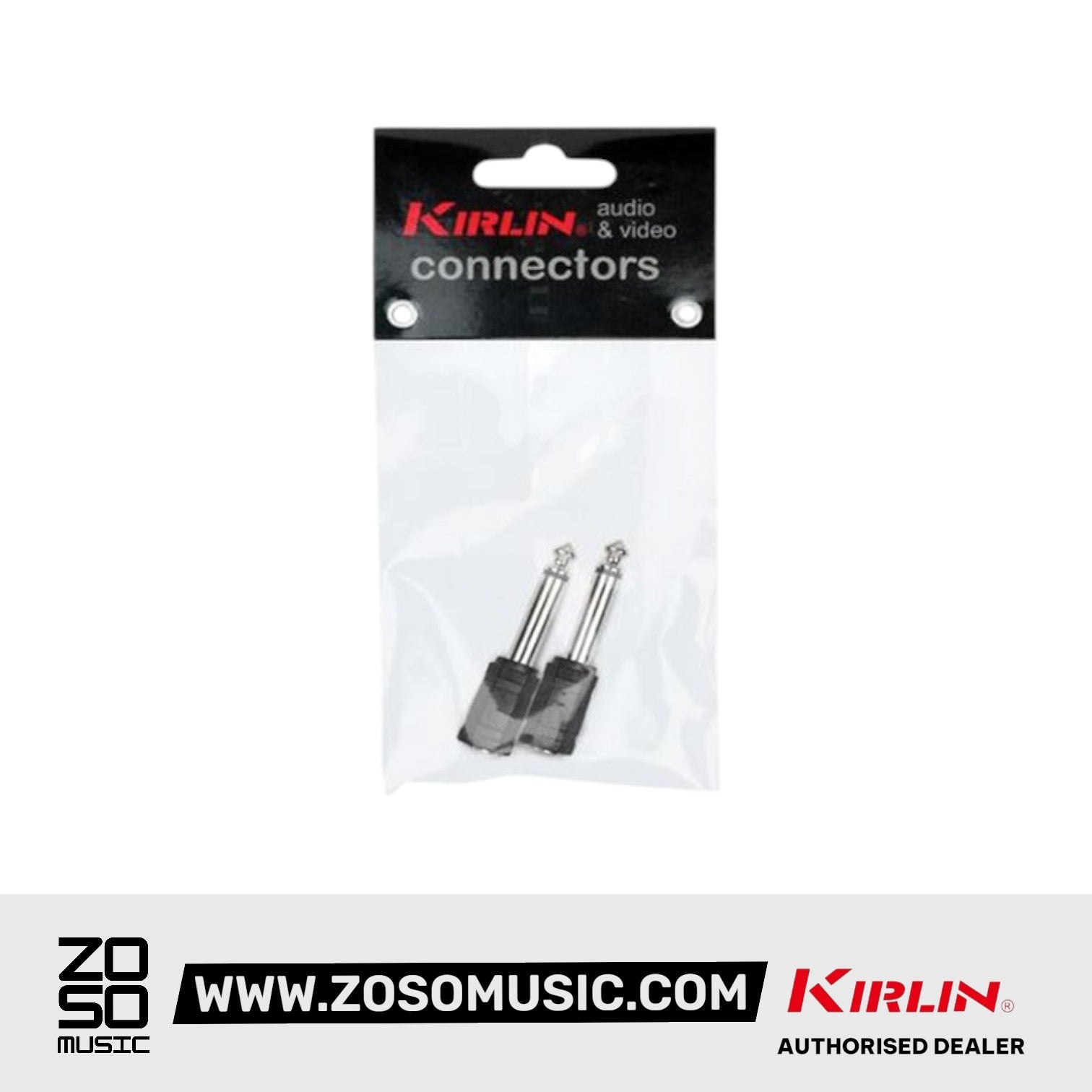 Kirlin 2613M Adapter 6.5mm to 3.5mm Mono Adapter Instrument Jack Pairs