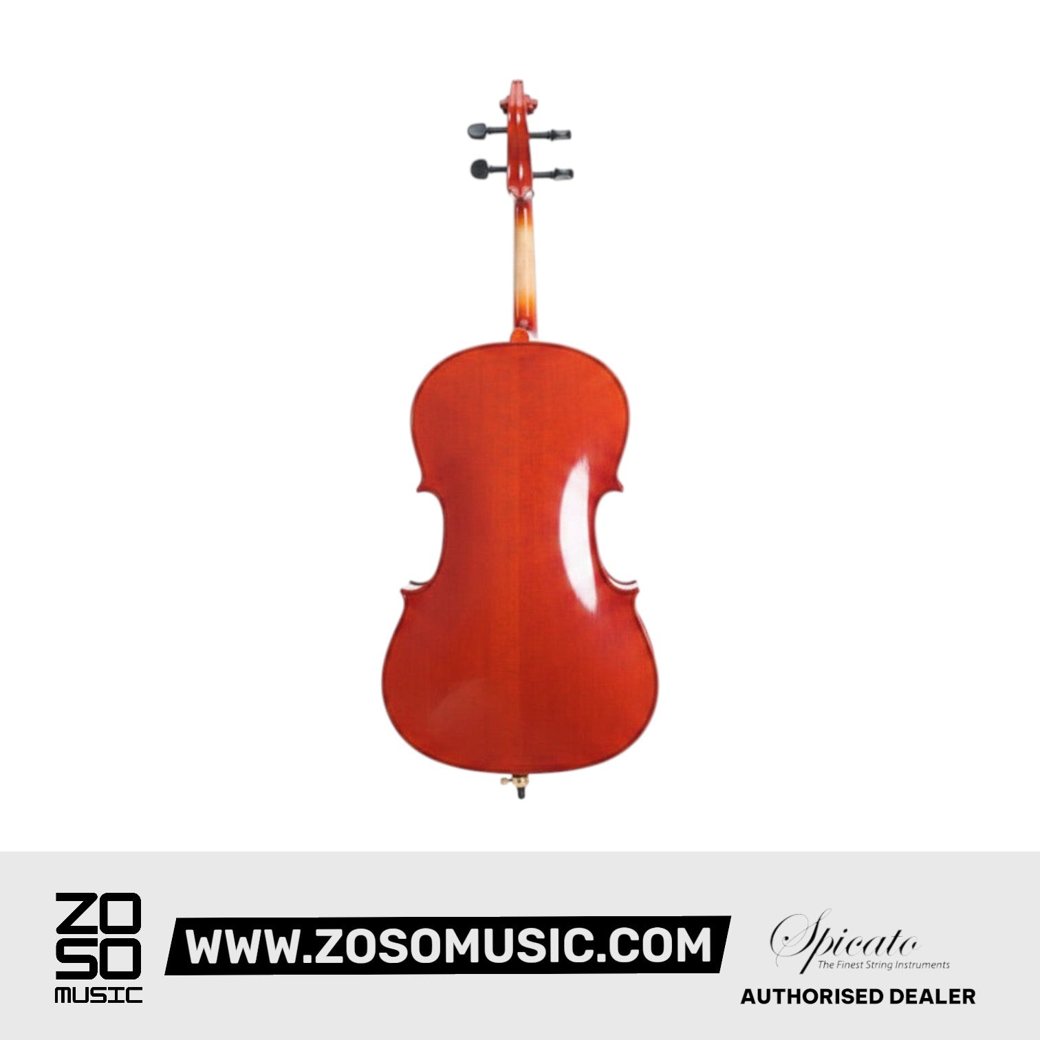Spicato Italy Cello CV101 Intermediate Cello With Bag Bow Rosin
