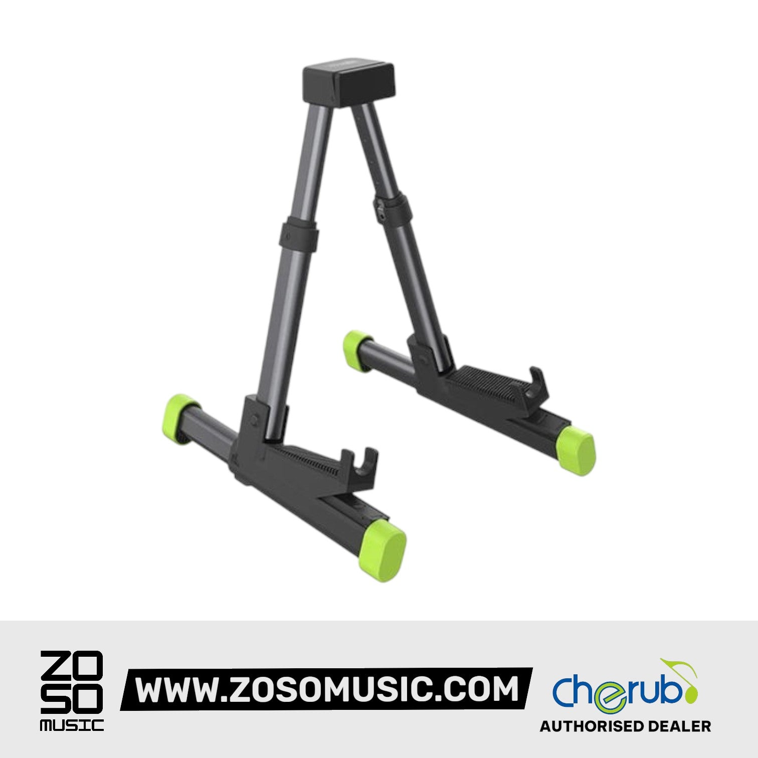 Cherub WGS-10 Movable Slip Tray Foldable Guitar Stand
