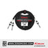 Kirlin LGY-340 1/4 Inch TRS Stereo to Dual 1/4 Inch LightGear Y Audio Jack Cable Adapter- 2 Meter Black