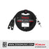 Kirlin LGY-371L 3.5mm TRS to Dual XLR Female Tip Ring LightGear Y Cable Adapter- 2 Meter Black