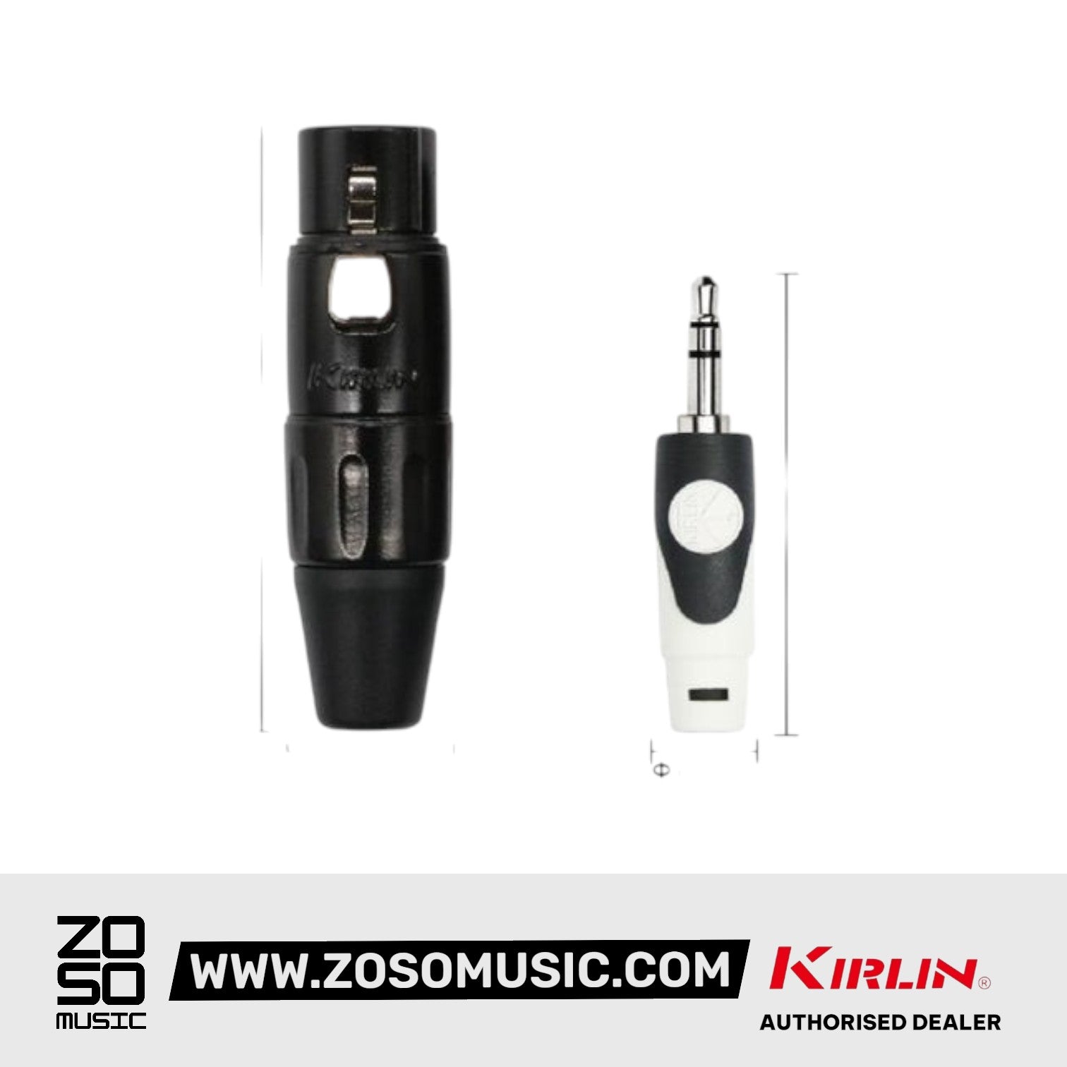 Kirlin LGY-371L 3.5mm TRS to Dual XLR Female Tip Ring LightGear Y Cable Adapter- 2 Meter Black