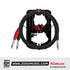 Kirlin YE-336 1/4" TRS to Dual 1/4" Mono Plug Entry Y-Cable Patch Cable - 2 Meter Black