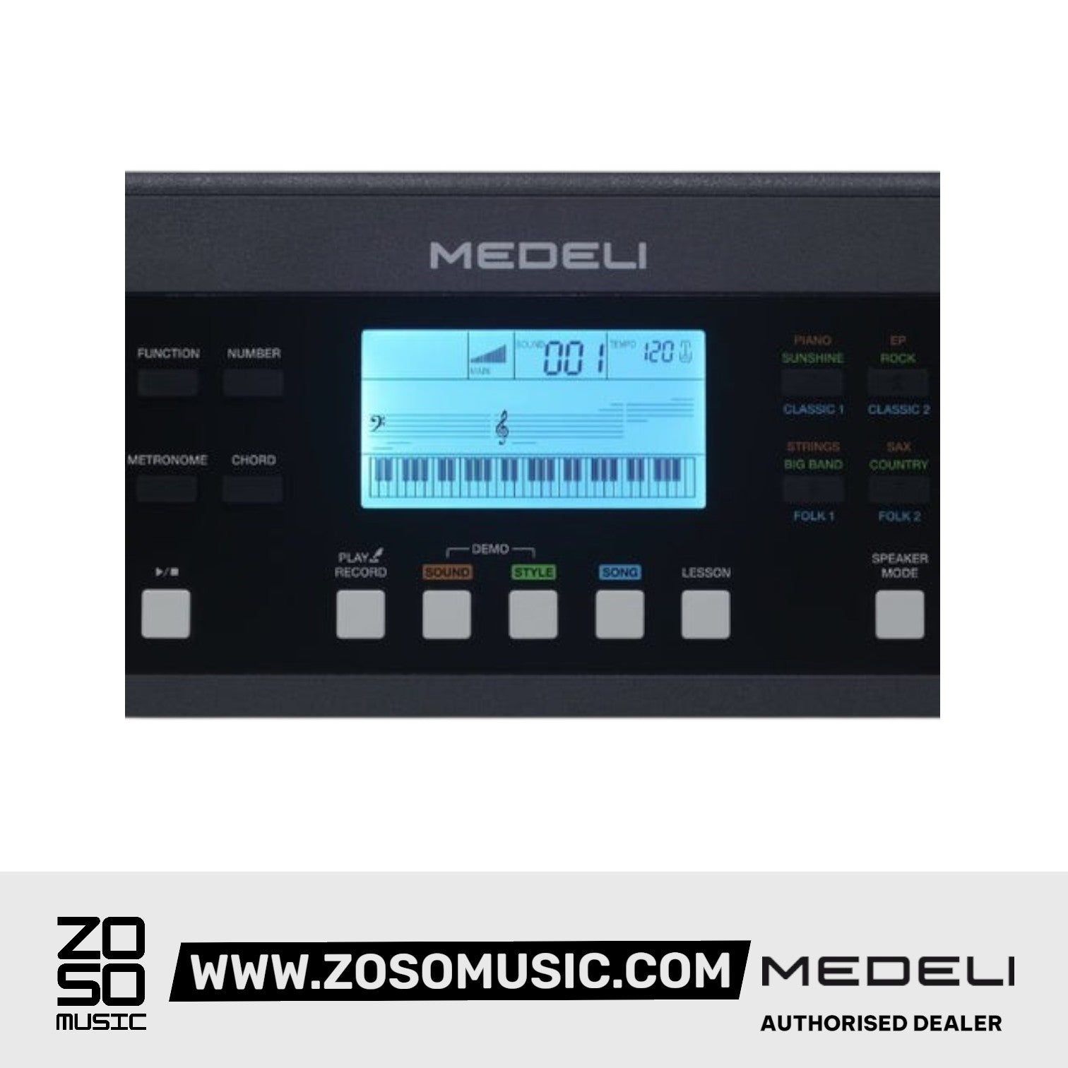Medeli IK110 61 Keys Portable Keyboard - Black |  MEDELI |  KEYBOARD-PORTABLE |  Zoso Music