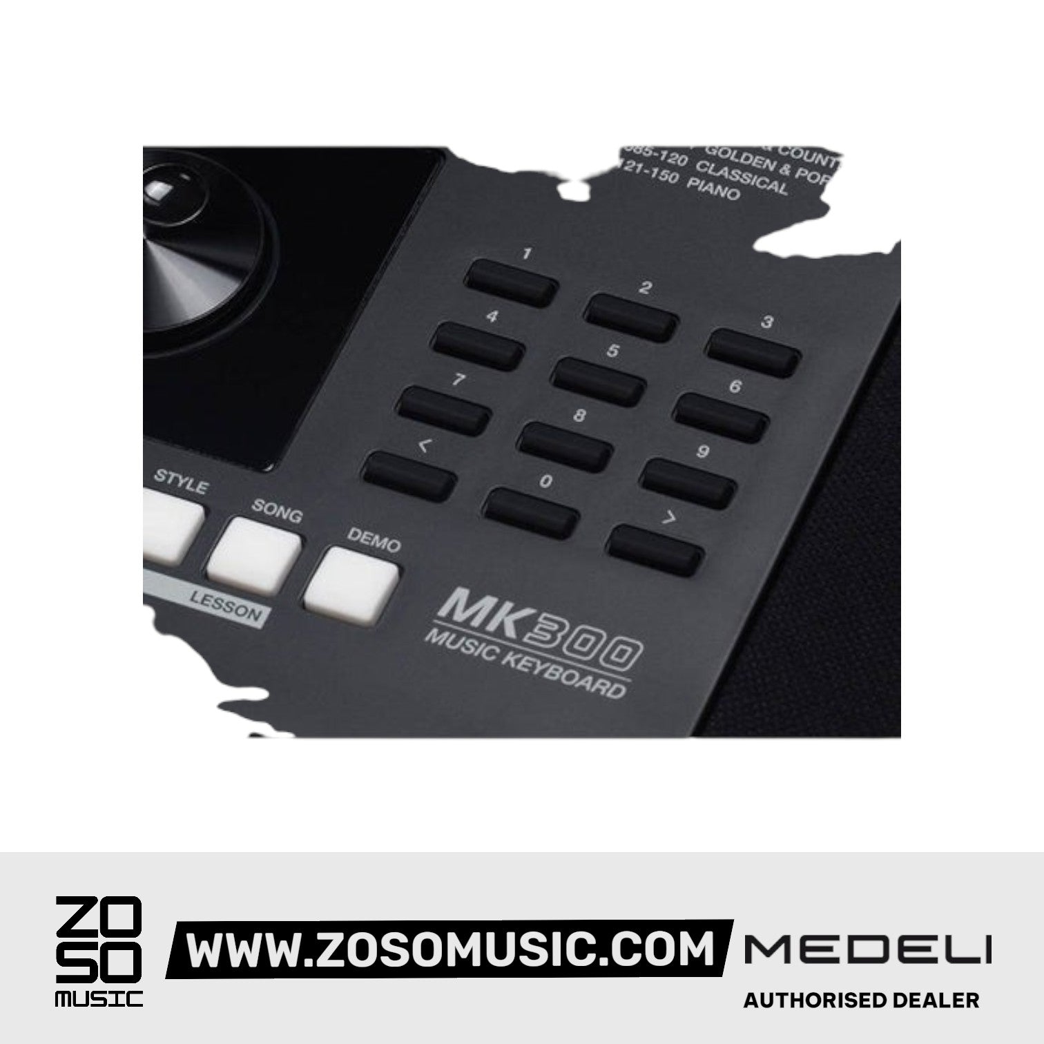 Medeli MK300 61 Keys Portable Keyboard - Black |  MEDELI |  KEYBOARD-PORTABLE |  Zoso Music