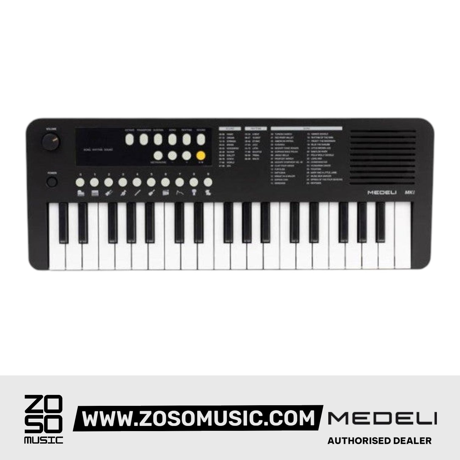 Medeli MK1 37 Key Portable Mini Keyboard with Original Adapter |  MEDELI |  KEYBOARD-PORTABLE |  Zoso Music