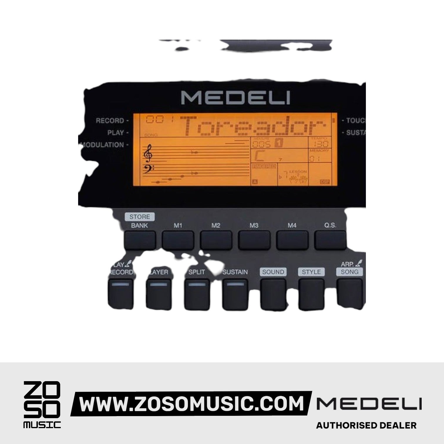 Medeli MK200 61 Keys Portable Keyboard Original Adapter - Black |  MEDELI |  KEYBOARD-PORTABLE |  Zoso Music