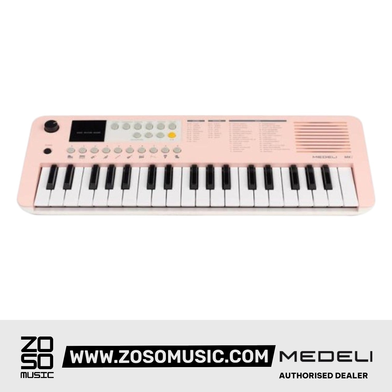 Medeli MK1 37 Key Portable Mini Keyboard with Original Adapter |  MEDELI |  KEYBOARD-PORTABLE |  Zoso Music