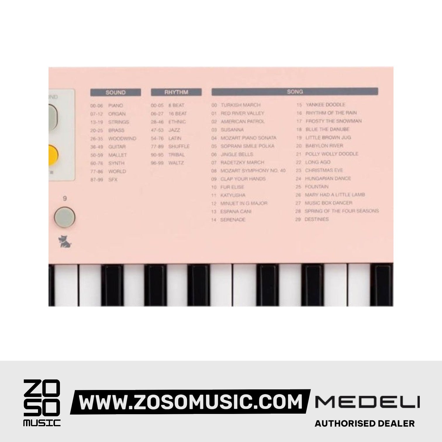 Medeli MK1 37 Key Portable Mini Keyboard with Original Adapter |  MEDELI |  KEYBOARD-PORTABLE |  Zoso Music