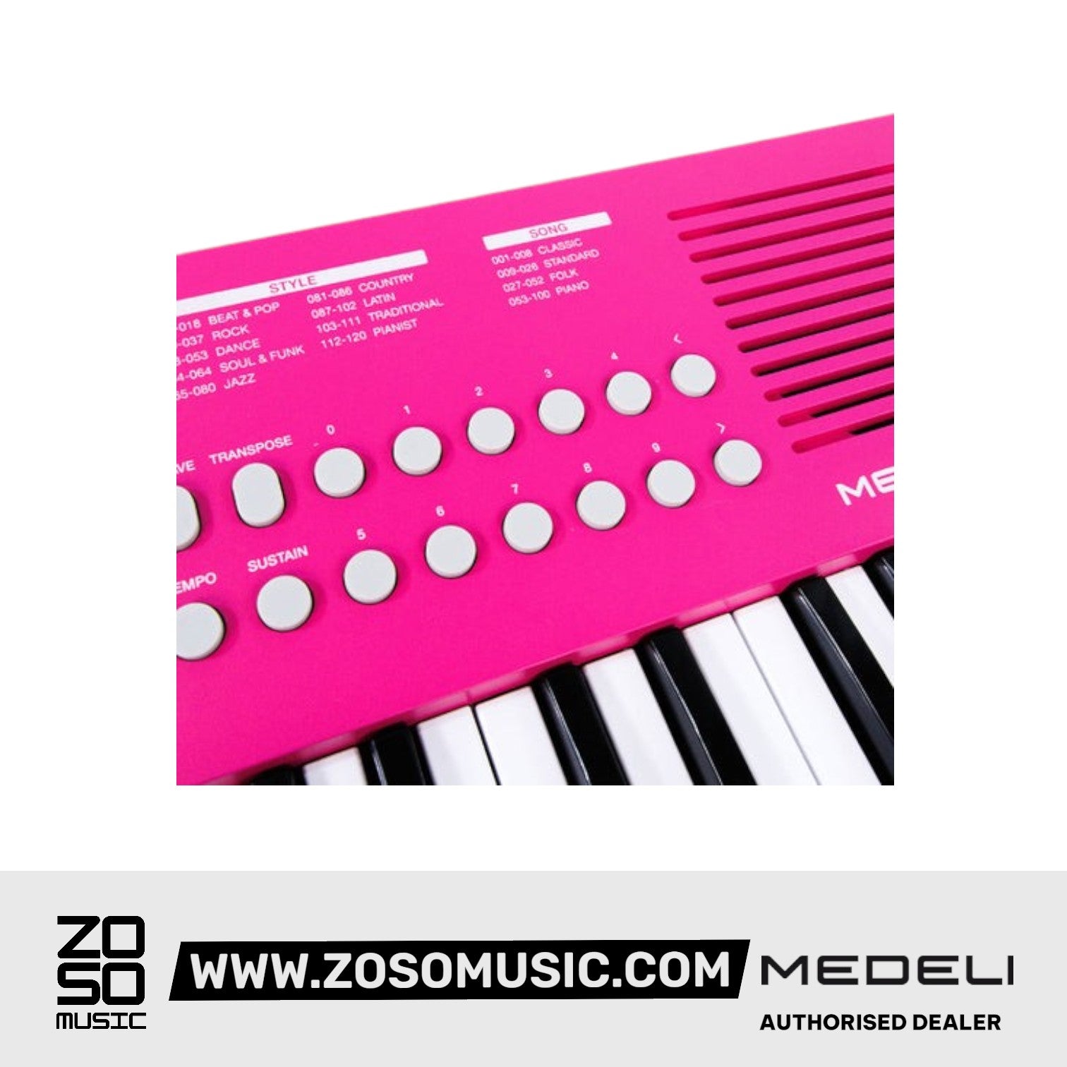 Medeli MK49 49 Keys Portable Keyboard Basic Package with Adapter |  MEDELI |  KEYBOARD-PORTABLE |  Zoso Music