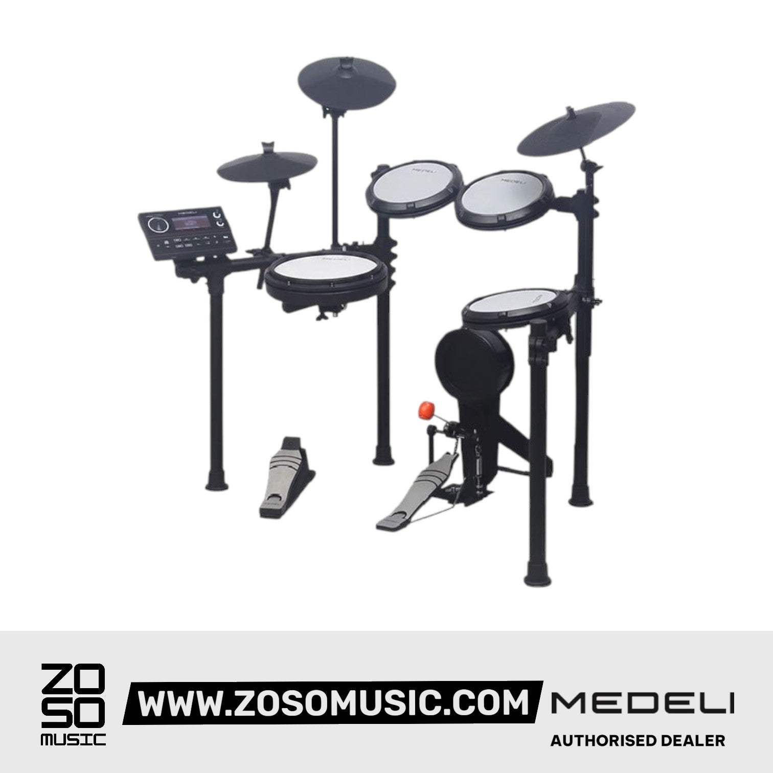 Medeli MZ537 Digital Electric Drum Set Package with Throne |  MEDELI |  DRUM-ELECTRONIC |  Zoso Music