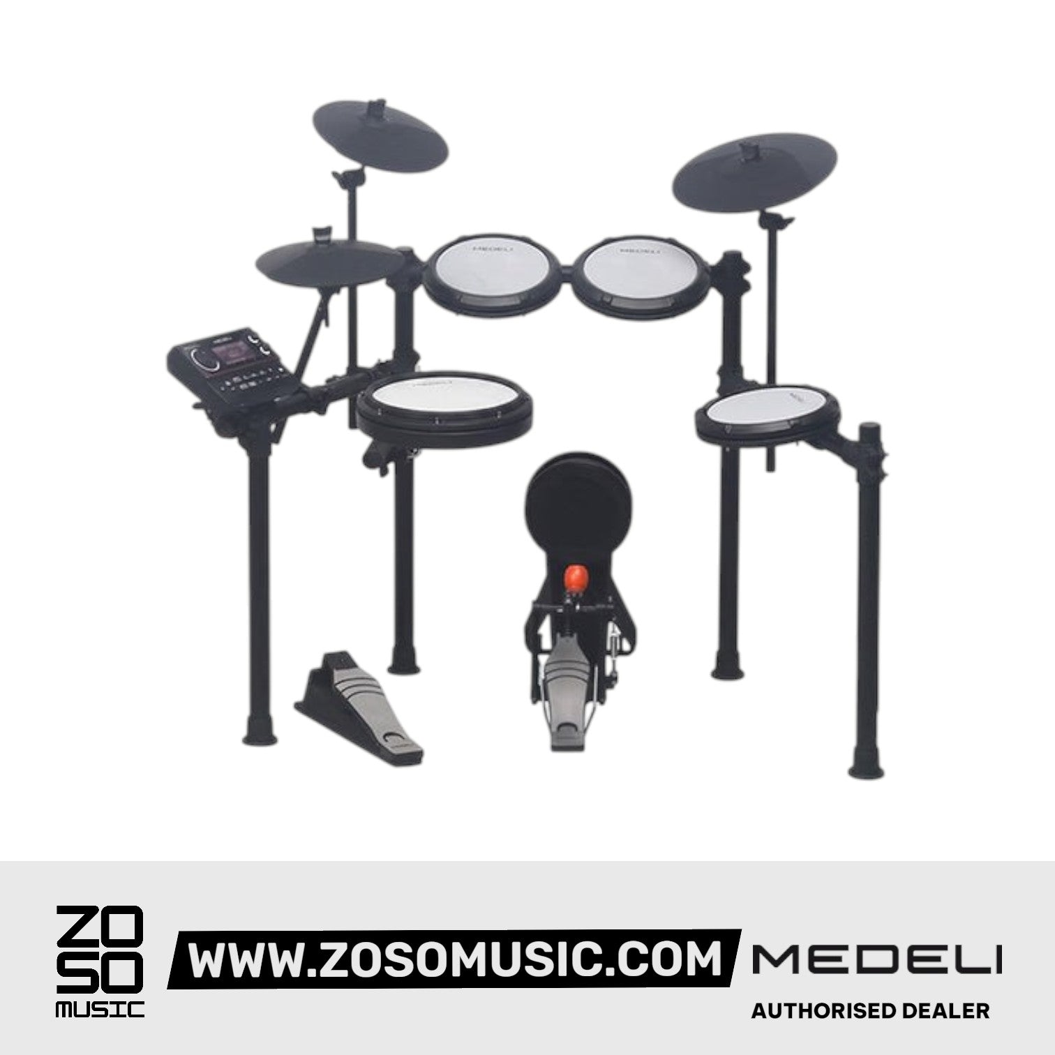 Medeli MZ537 Digital Electric Drum Set Package with Throne |  MEDELI |  DRUM-ELECTRONIC |  Zoso Music