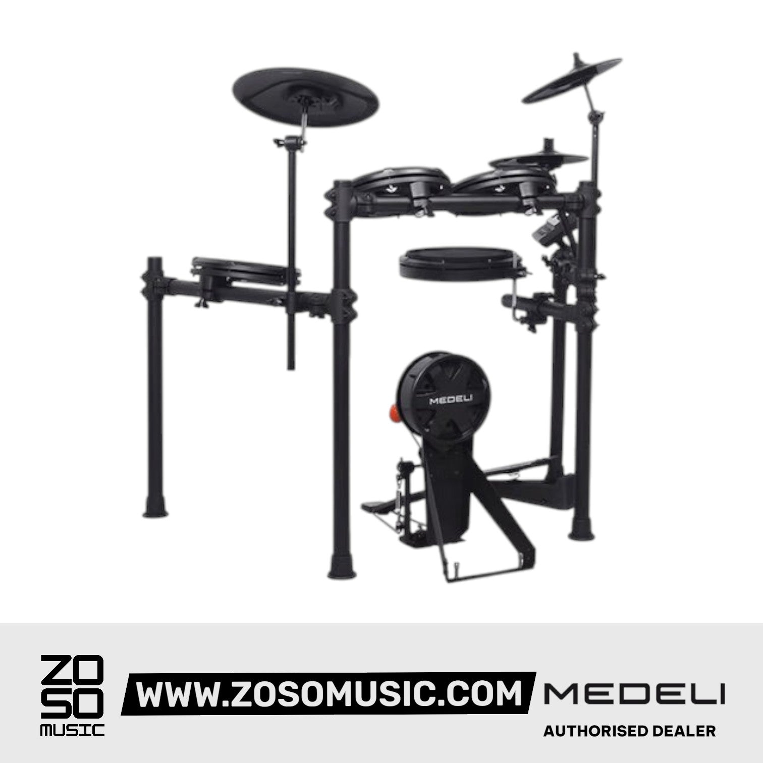 Medeli MZ537 Digital Electric Drum Set Package with Throne |  MEDELI |  DRUM-ELECTRONIC |  Zoso Music