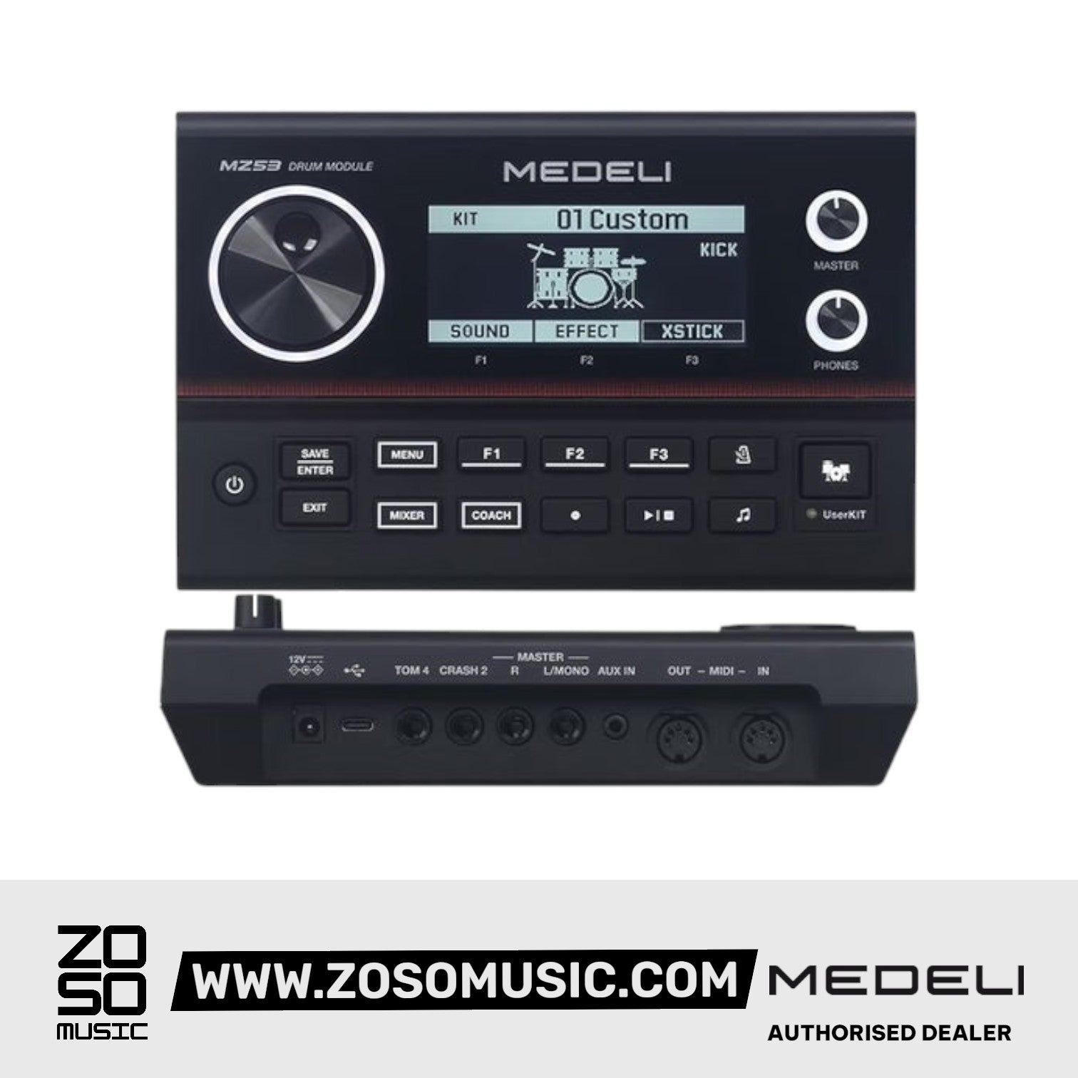 Medeli MZ537 Digital Electric Drum Set Package with Throne |  MEDELI |  DRUM-ELECTRONIC |  Zoso Music