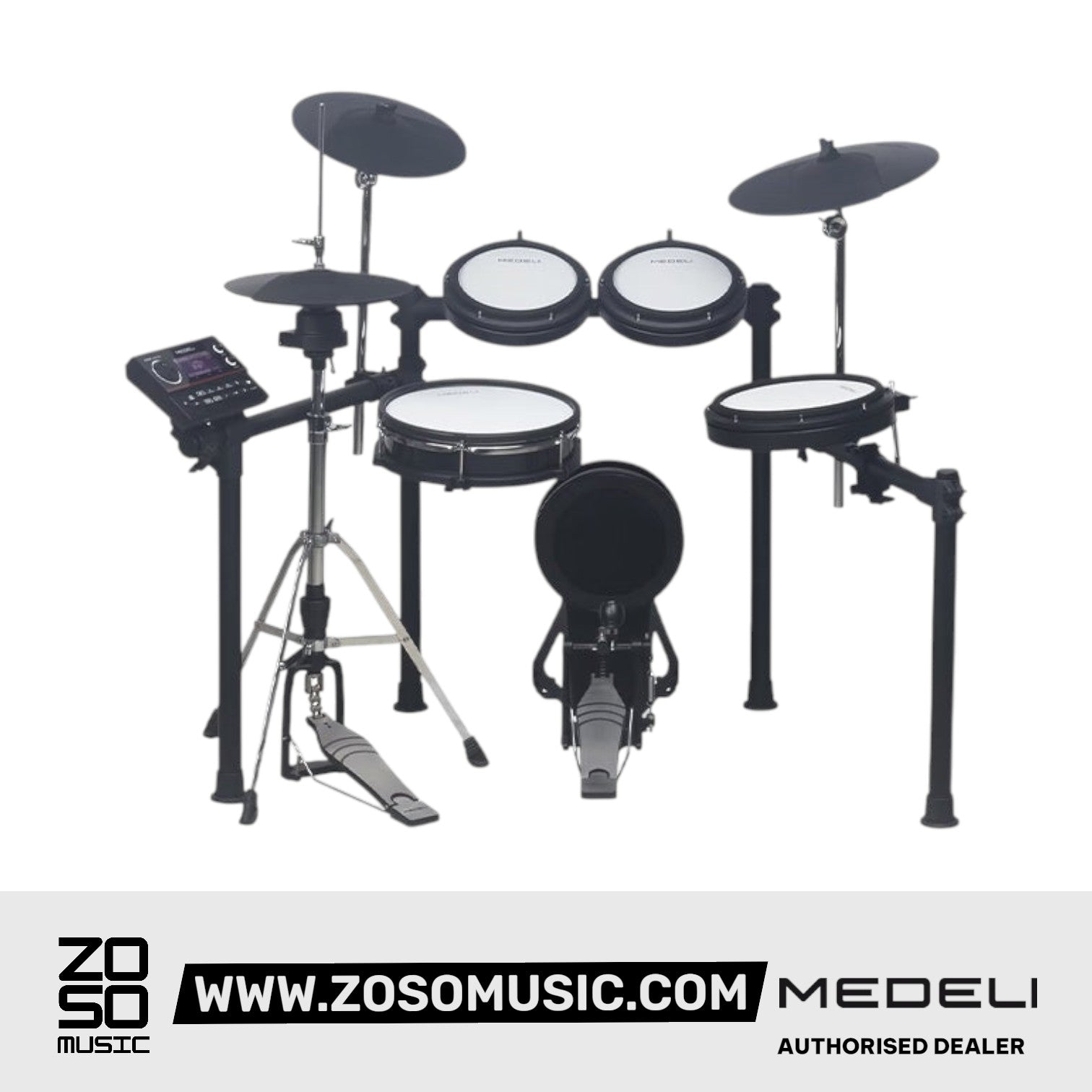 Medeli MZ538 Digital Electric Drum Set Package with Throne |  MEDELI |  DRUM-ELECTRONIC |  Zoso Music