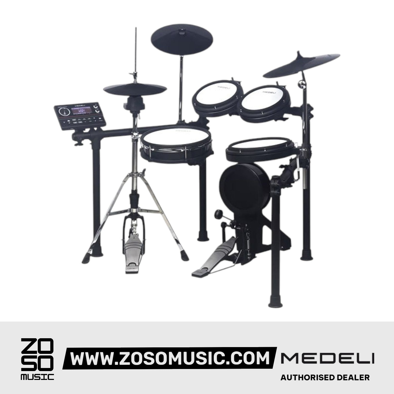 Medeli MZ538 Digital Electric Drum Set Package with Throne |  MEDELI |  DRUM-ELECTRONIC |  Zoso Music