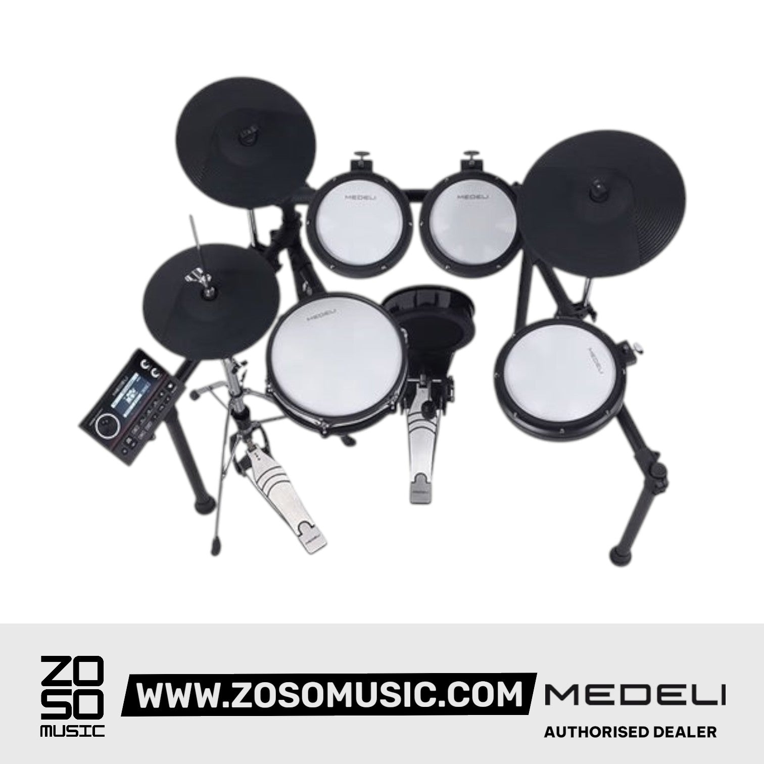 Medeli MZ538 Digital Electric Drum Set Package with Throne |  MEDELI |  DRUM-ELECTRONIC |  Zoso Music