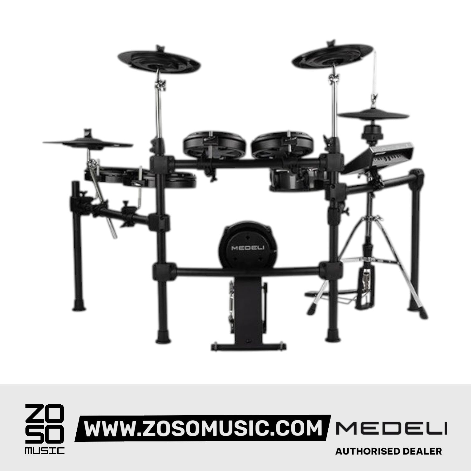 Medeli MZ725 Digital Electric Drum Set Package with Throne |  MEDELI |  DRUM-ELECTRONIC |  Zoso Music