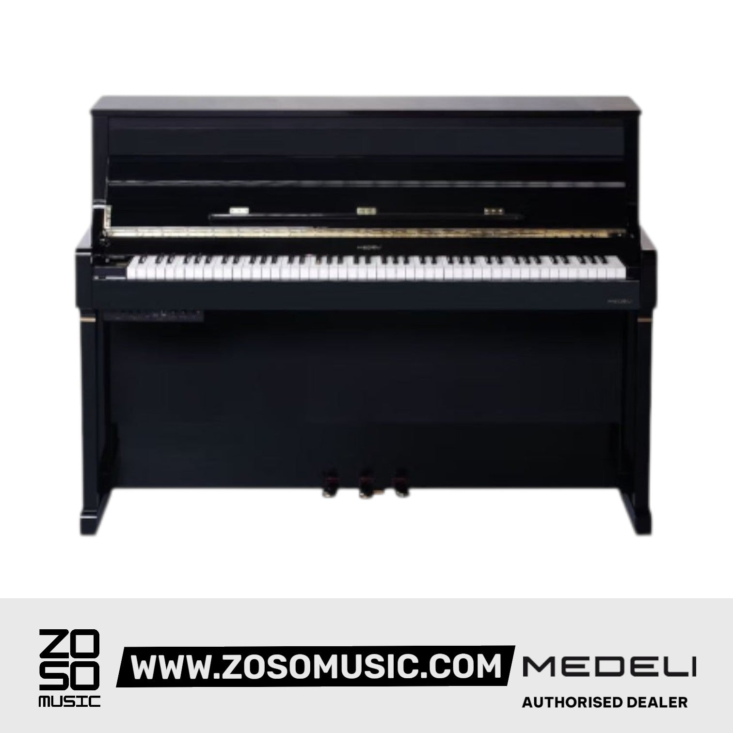 Medeli UP805 88 Keys Digital Piano Package With Graded Action 3 Sensor Premium Wood