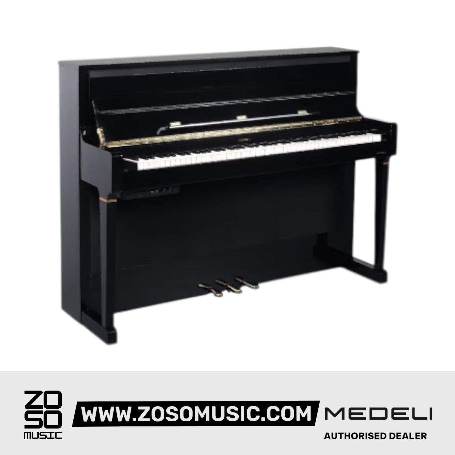 Medeli UP805 88 Keys Digital Piano Package With Graded Action 3 Sensor Premium Wood