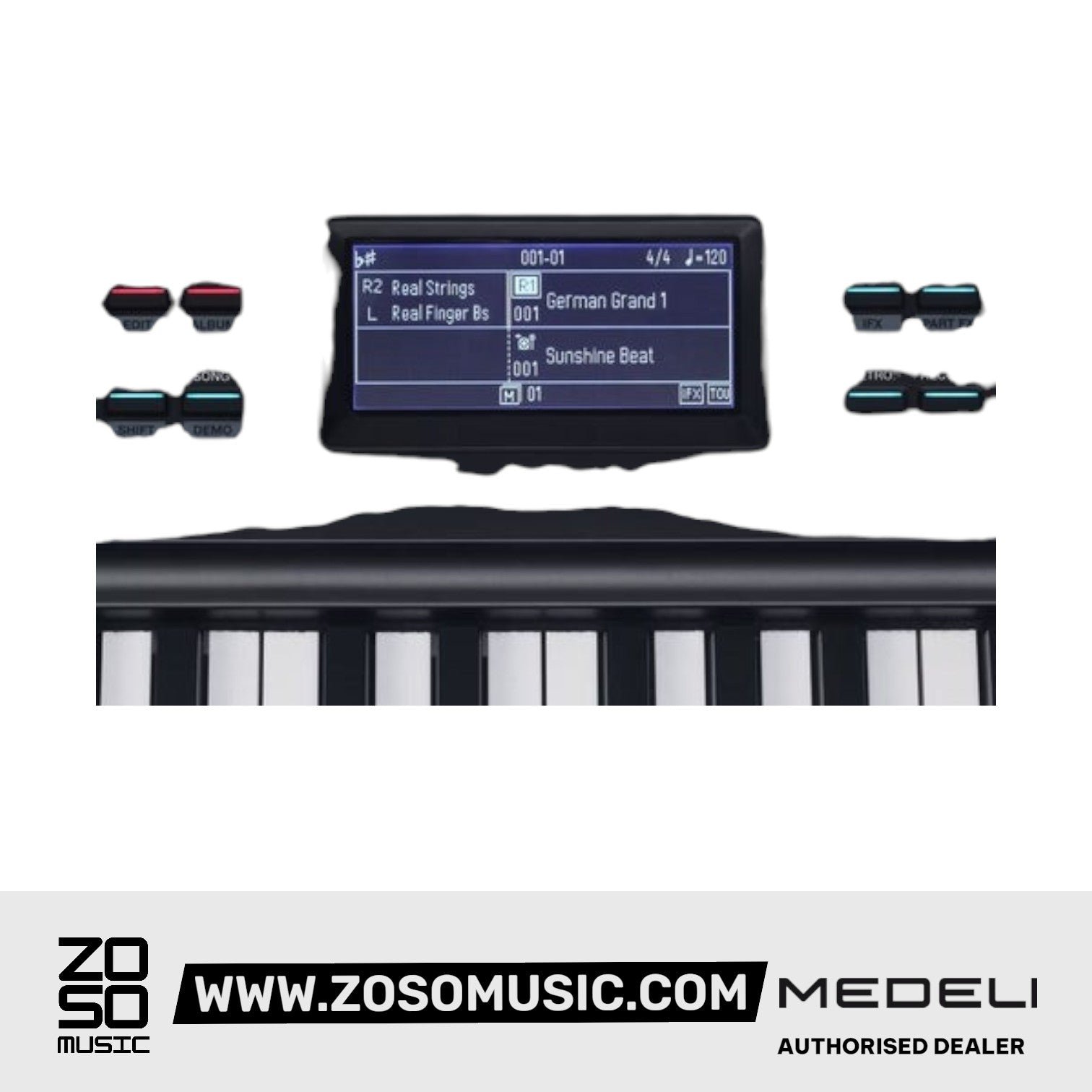 Medeli SP-A500 88 Keys Compact Portable Digital Piano With Backlit LCD Built in Instrument Sound |  MEDELI |  KEYBOARD-PORTABLE |  Zoso Music